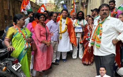 Congress leaders caught campaigning in Mulund have started preparing for every challenge.