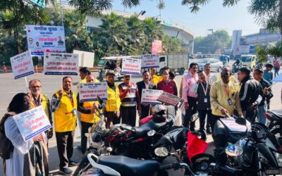 home defense and Civil Defense Foundation Day: Awareness Campaign at Polytechnic Chauraha, Lucknow