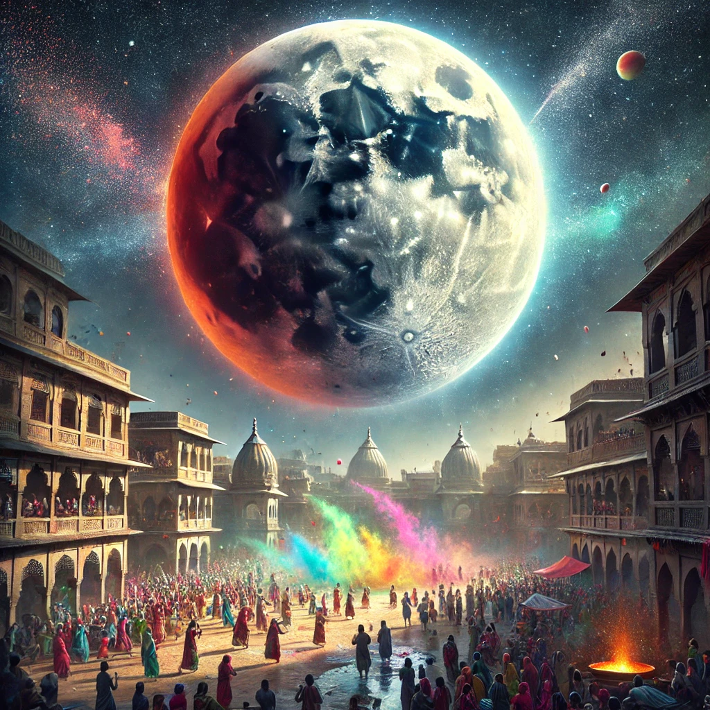 The first lunar eclipse of the year will occur on Holi; know whether it will be visible in India or not.