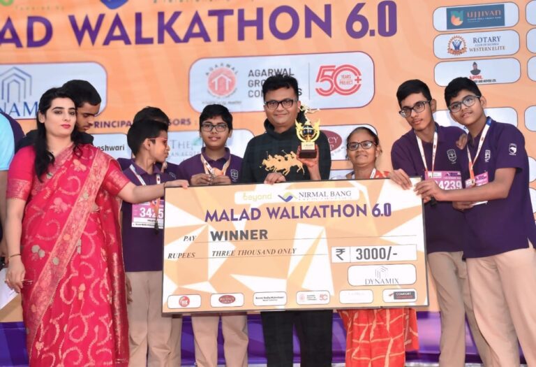 मालाड वॉकथॉन में 7000 से अधिक प्रतियोगियों ने भाग लेकर बनाया रिकॉर्ड