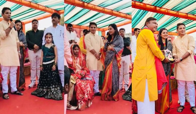 सामूहिक विवाह कार्यक्रम में पहुंचा पूर्व मंत्री जगदीश सोनकर का परिवार, वर वधू को दिया आशीर्वाद