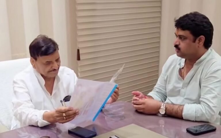 वरिष्ठ सपा नेता शिवपाल यादव से मिले युवा सपा नेता तनुज पाण्डेय